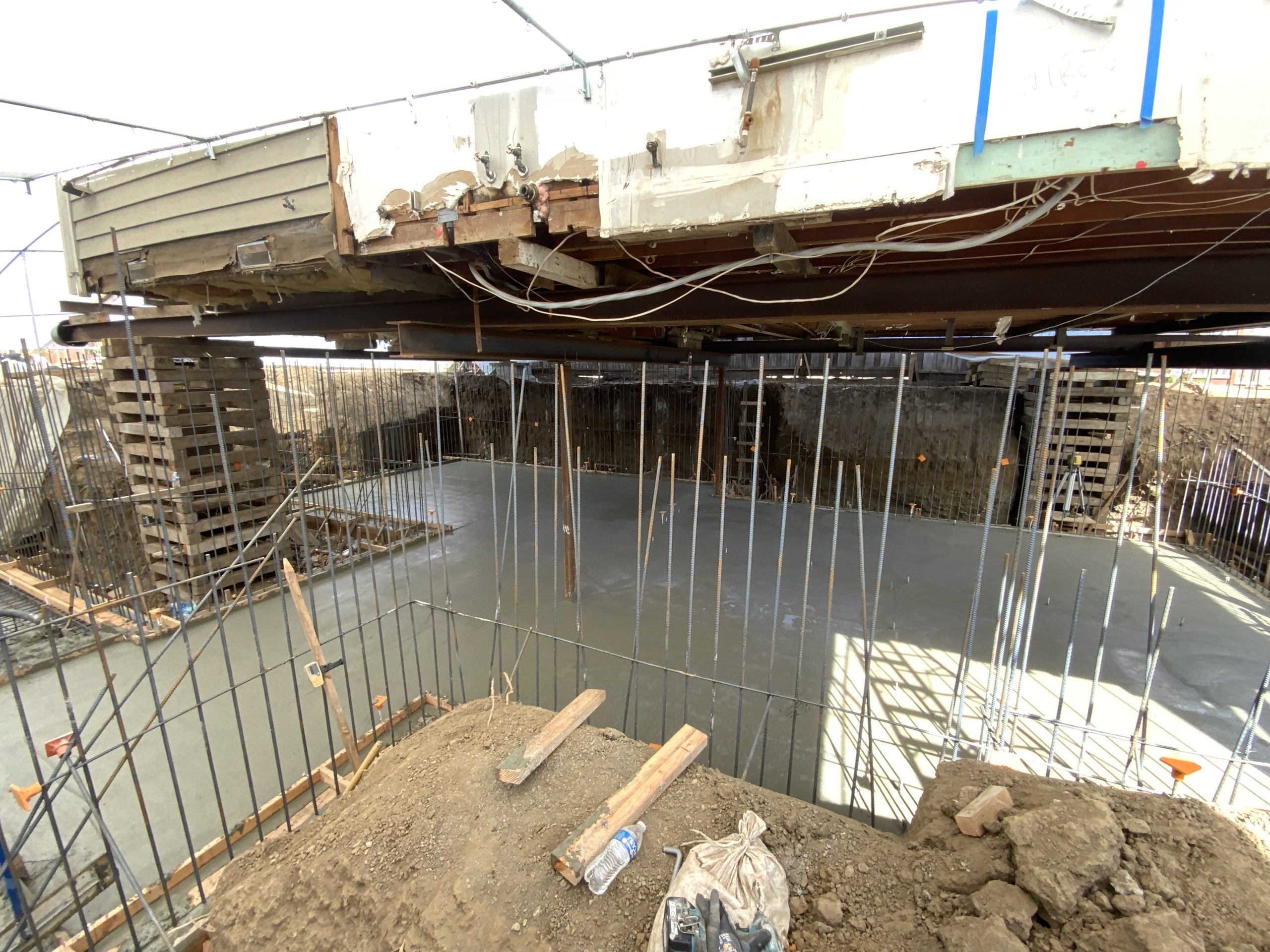 basement foundation retrofit project